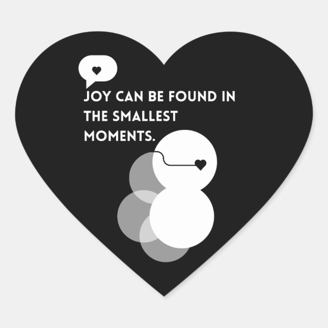 Gentle Joy – Minimalist Heart Sticker (Front)