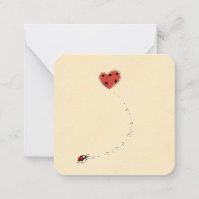 Gentle Ladybug Whisper | Nature-Inspired Card (Front)