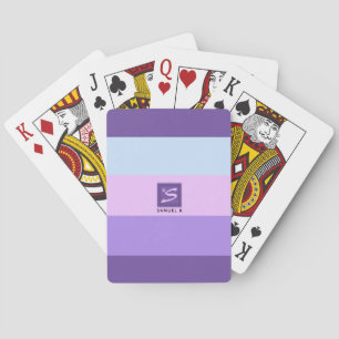 Gentle Lavender Dreams Colour Palette Monogram Playing Cards