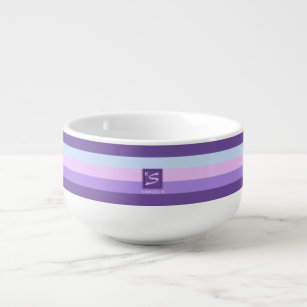 Gentle Lavender Dreams Colour Palette Monogram Soup Mug
