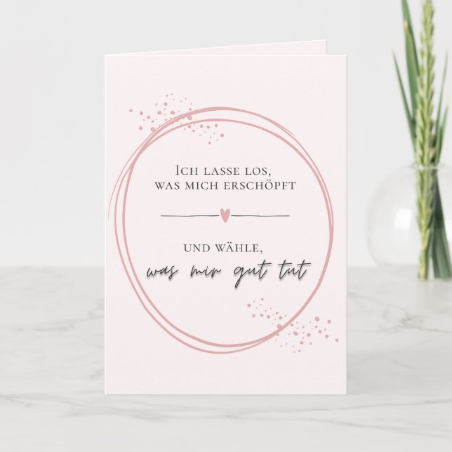 Gentle Letting Go Affirmation Card (Front)