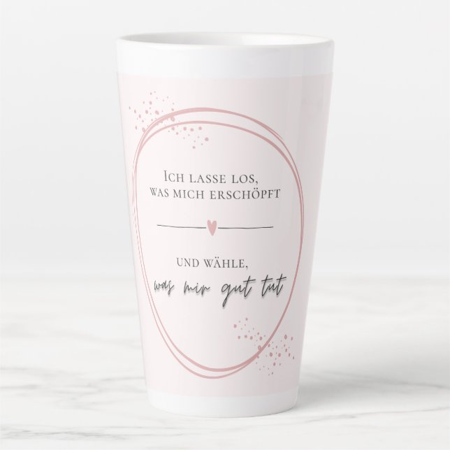 Gentle Letting Go Affirmation Latte Mug (Front)