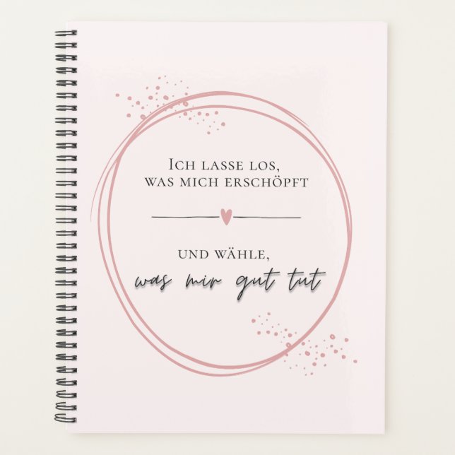 Gentle Letting Go Affirmation Planner (Front)