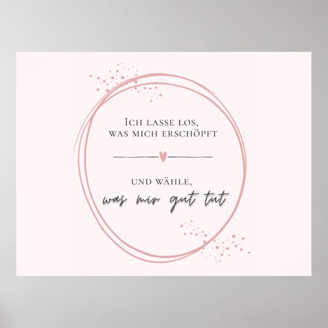 Gentle Letting Go Affirmation Poster (Front)