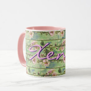 Gentle Mallow Floral with your Name Mug