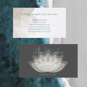 Gentle Mandala Lotus Flower Business Card
