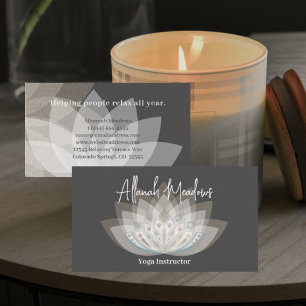 Gentle Mandala Lotus Flower Business Card