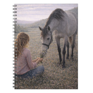 Gentle Meadow Horse Art Notebook