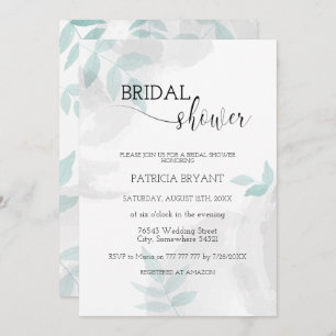 Gentle mint and grey Bridal Shower Invitation