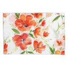 Gentle Orange Poppies Watercolor Pattern