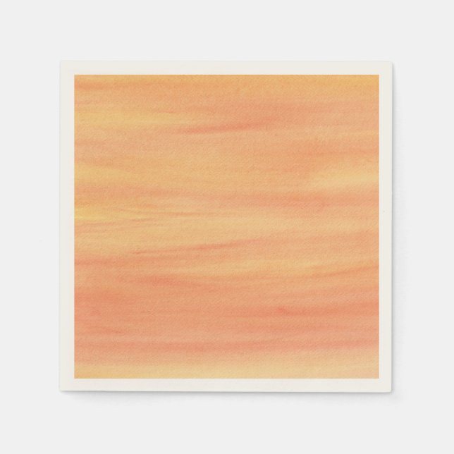 Gentle Orange Yellow Blends Blended Paper Napkins (Front)