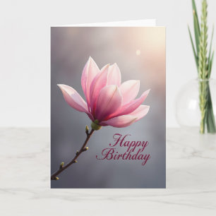Gentle Pink Birthday Card