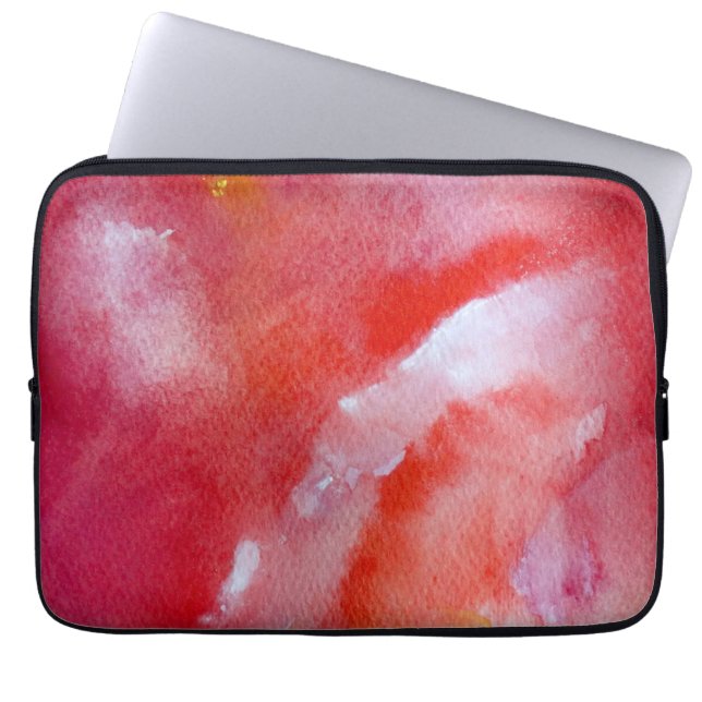 Gentle Pink Overflow Neoprene Laptop Sleeve 13" (Front)