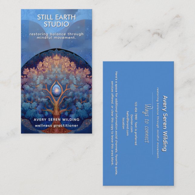 Gentle Radiance | Tree of Life B&B Business Card (Front/Back)