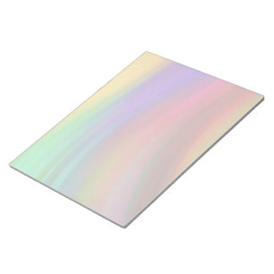 Gentle Rainbow Waves Abstract Notepad