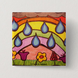 Gentle Raindrops 15 Cm Square Badge