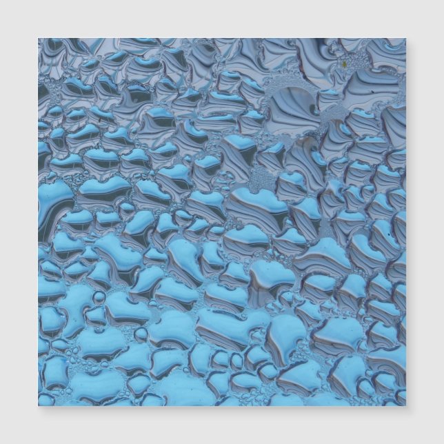 Gentle raindrops on blue glass  (Front)