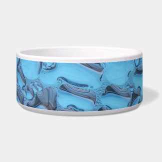 Gentle raindrops on blue glass  