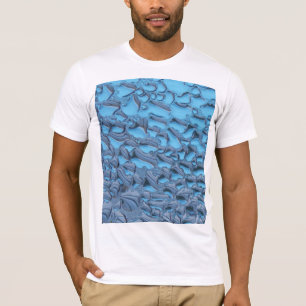 Gentle raindrops on blue glass T-Shirt