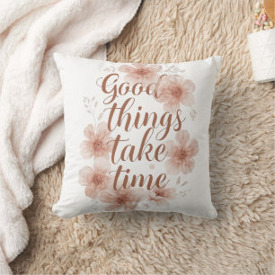 Gentle Reminder with Soft Florals Cushion