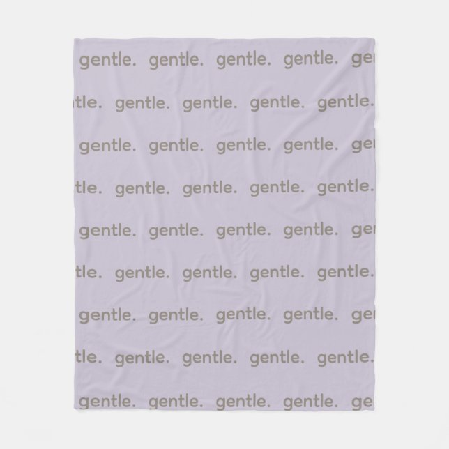 Gentle Repeated Word Pattern Cozy, Calm & Soft  Fleece Blanket (Front)