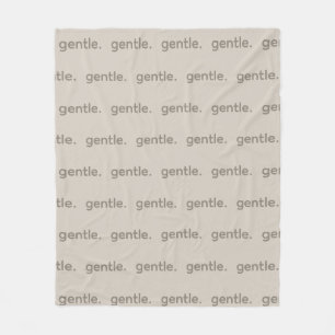 Gentle Repeated Word Pattern Cozy, Calm & Soft  Fleece Blanket