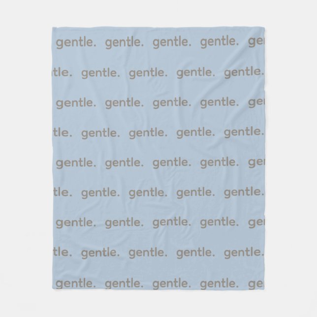 Gentle Repeated Word Pattern Cozy, Calm & Soft  Fleece Blanket (Front)