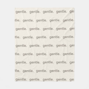 Gentle Repeated Word Pattern Cozy, Calm & Soft Fleece Blanket