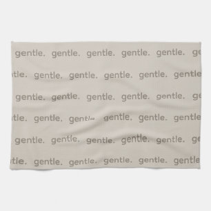 Gentle Repeated Word Pattern Cozy, Calm & Soft Tea Towel