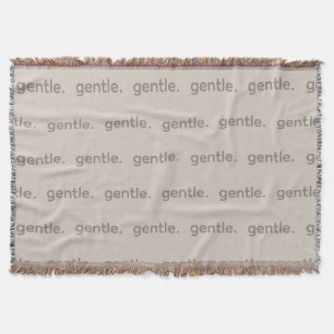 Gentle Repeated Word Pattern Cozy, Calm & Soft Throw Blanket