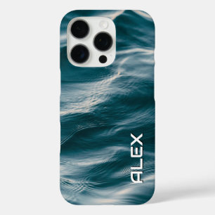 Gentle Ripple Deep Blue Teal Ocean – Water Texture iPhone 16 Pro Case