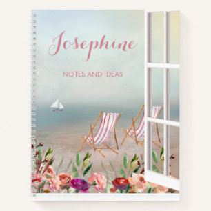 GENTLE SEASCAPE PERSONALIZED NOTEBOOK JOURNAL