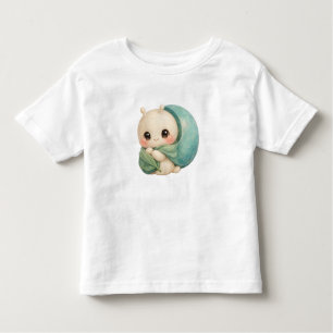 Gentle Snail with Moon Shell – Kawaii Watercolor T Toddler T-Shirt