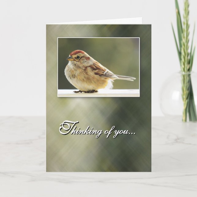 Gentle Sparrow - Thinking of You Card (Front)