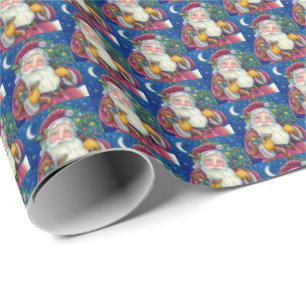 Gentle St. Nick CHRISTMAS SANTA  HOME DECOR GIFTS Wrapping Paper