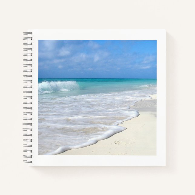 Gentle Surf White Sand Beach Notebook (Front)
