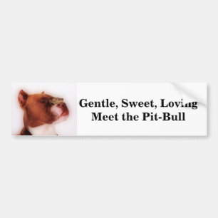 Gentle, Sweet, Loving Meet the Pit-Bull Bumper Sticker