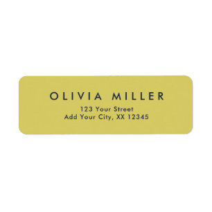 Gentle Warm Yellow - Classic Address Label Return Address Label