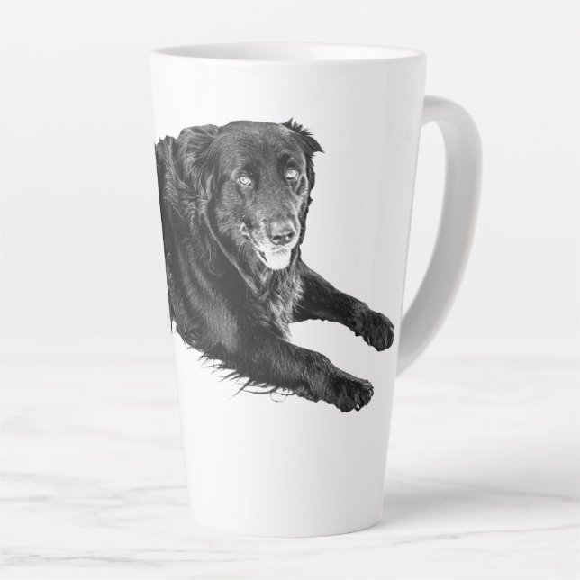 Gentle Watcher on Winter Mornings Latte Mug (Right Angle)