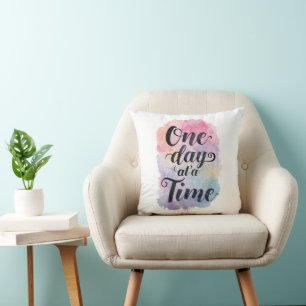 Gentle Watercolor Motivational Message Cushion