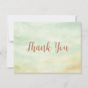 Gentle Watercolor Wash Thank You  Postcard