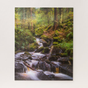 Gentle Waterfall Woodland Brook Jigsaw Puzzle