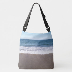 Gentle Waves Washing Over Sandy Shore Crossbody Bag