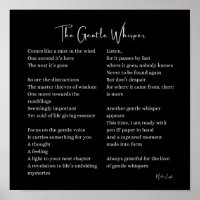 Gentle whisper encouragement poem poster wall art