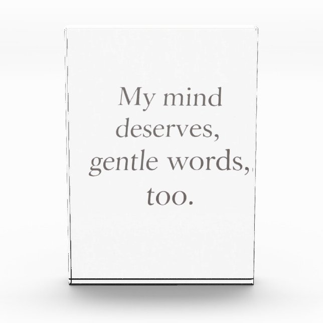 Gentle Words Self-Care Quote  Photo Block (Front)