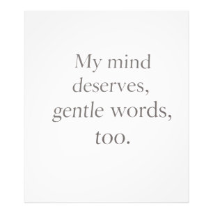 Gentle Words Self-Care Quote Photo Print