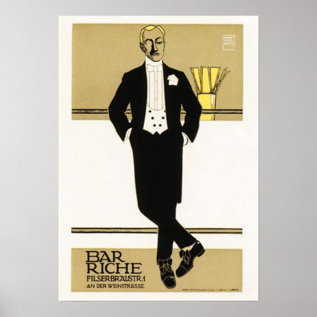 Gentleman BAR RICHE  Sachplakat Hans Rudi Erdt Poster (Front)