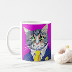 Gentleman Cat in a Suit and Tie Coffee Mug