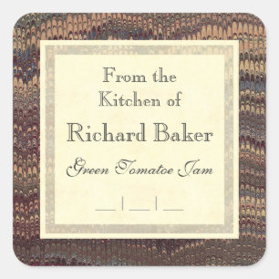 Gentleman Chef's Elegant Marble Canning Labels