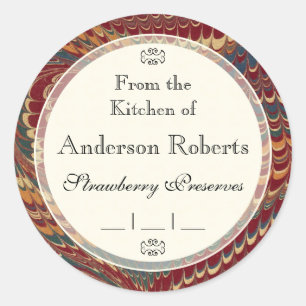 Gentleman Chef's Elegant Marble Canning Labels